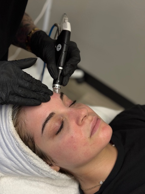 a person lying on the head